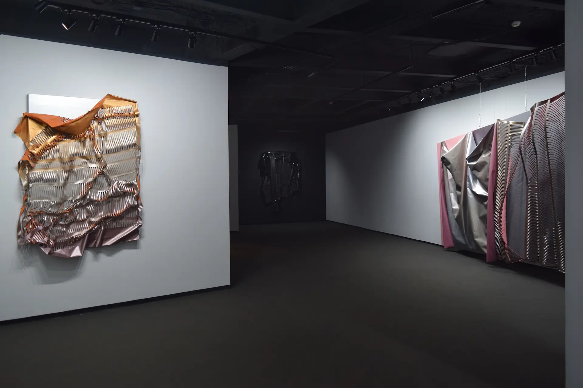 installation view - Deviations. Line, Pink... Black Square at Mobius Gallery