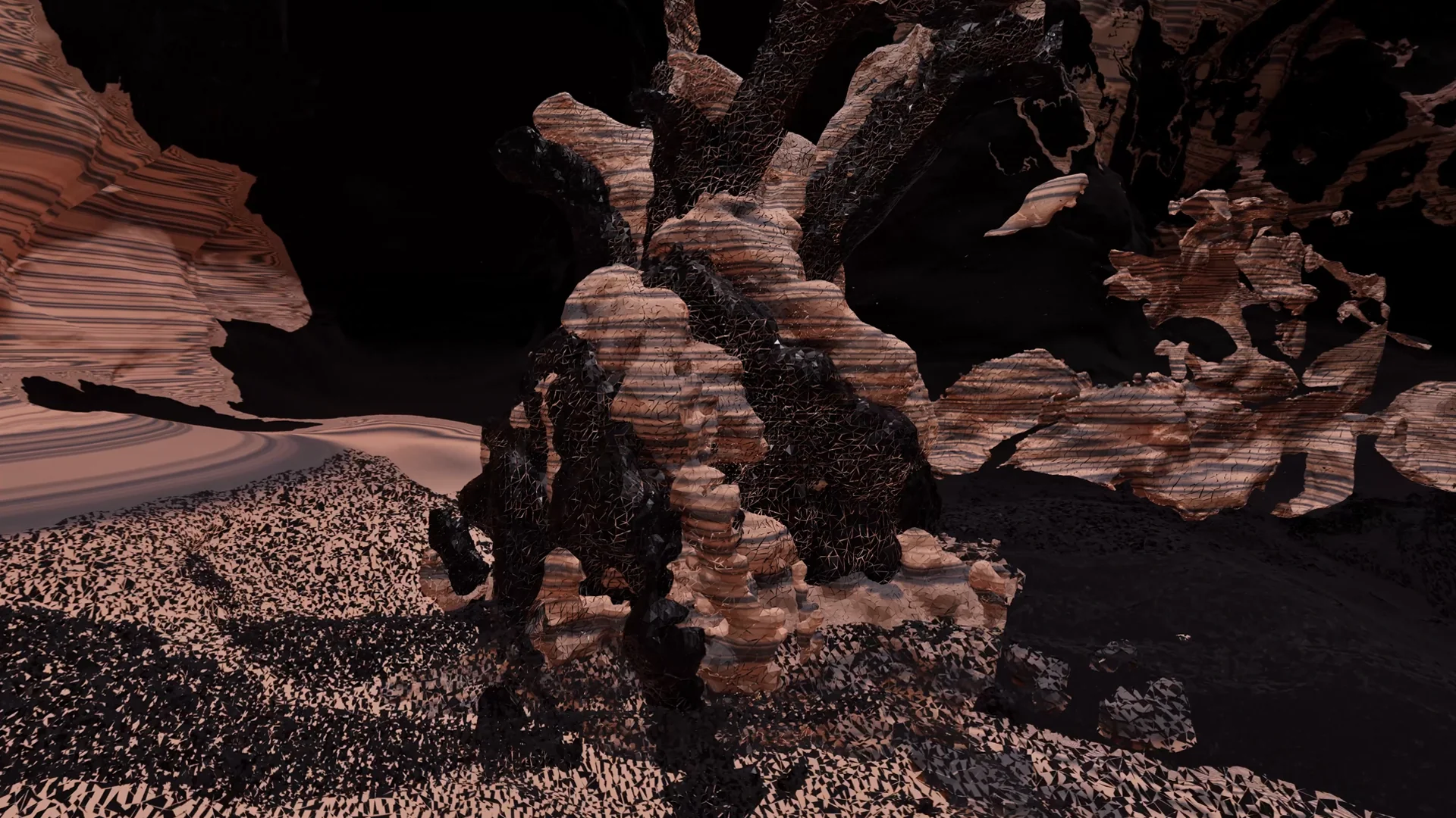 still from Landscape 12 (Offset Painting Patterns) © 2025 Claudia Brăileanu